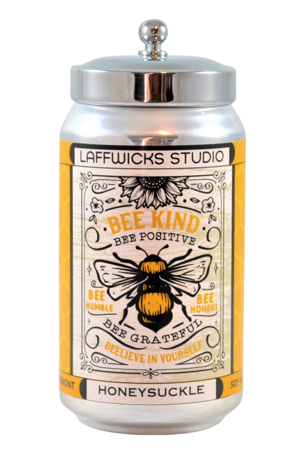 Bee Kind Soy Candle, Honeysuckle Scent