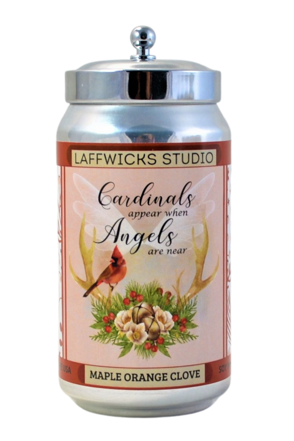 Cardinals Appear Soy Candle, Maple Orange Clove Scent