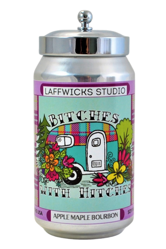 Bitches With Hitches Soy Candle, Apple Maple Bourbon Scent