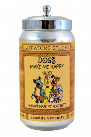 Dogs Make Me Happy Soy Candle, Seaside Serenity Scent