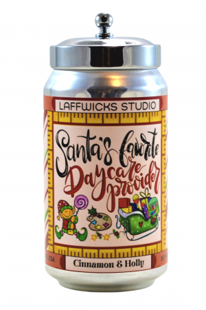 Santa's Favorite Daycare Provider Soy Candle, Cinnamon & Holly Scent