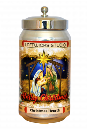 Merry Christmas Nativity Soy Candle, Christmas Hearth Scent