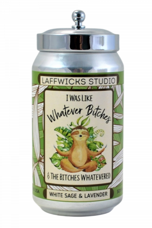 Meditating Sloth Soy Candle, White Sage & Lavender Scent