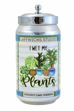 I Wet My Plants Soy Candle, Coconut Lime Verbena Scent